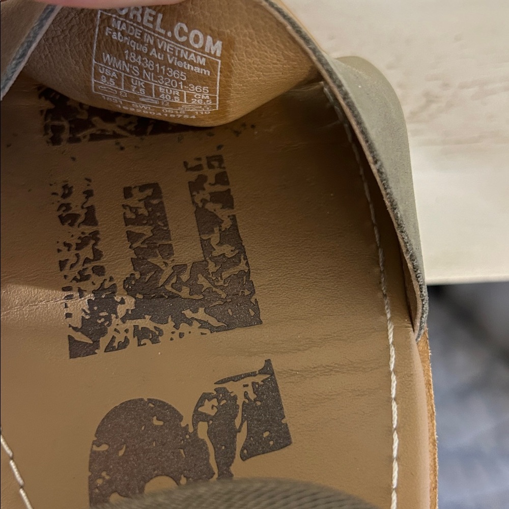 Women's Sorel Olive Color Sandals 9.5 - Picture 7 of 8